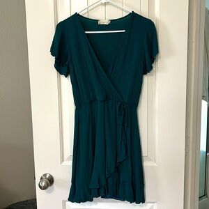 Altar’d State Women’s Teal Wrap Dress